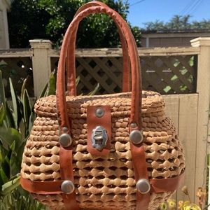 🌞vintage woven basket purse/ bag🌞